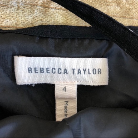 Rebecca Taylor Off Shoulder Floral Jacquard Top size 4 - Picture 9 of 11